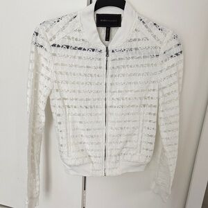 BCBGMaxAzria White Lace Jacket